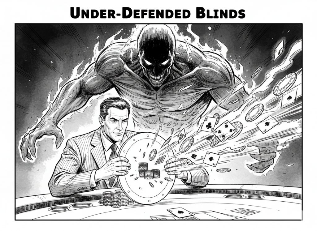 Under-Defended Blinds