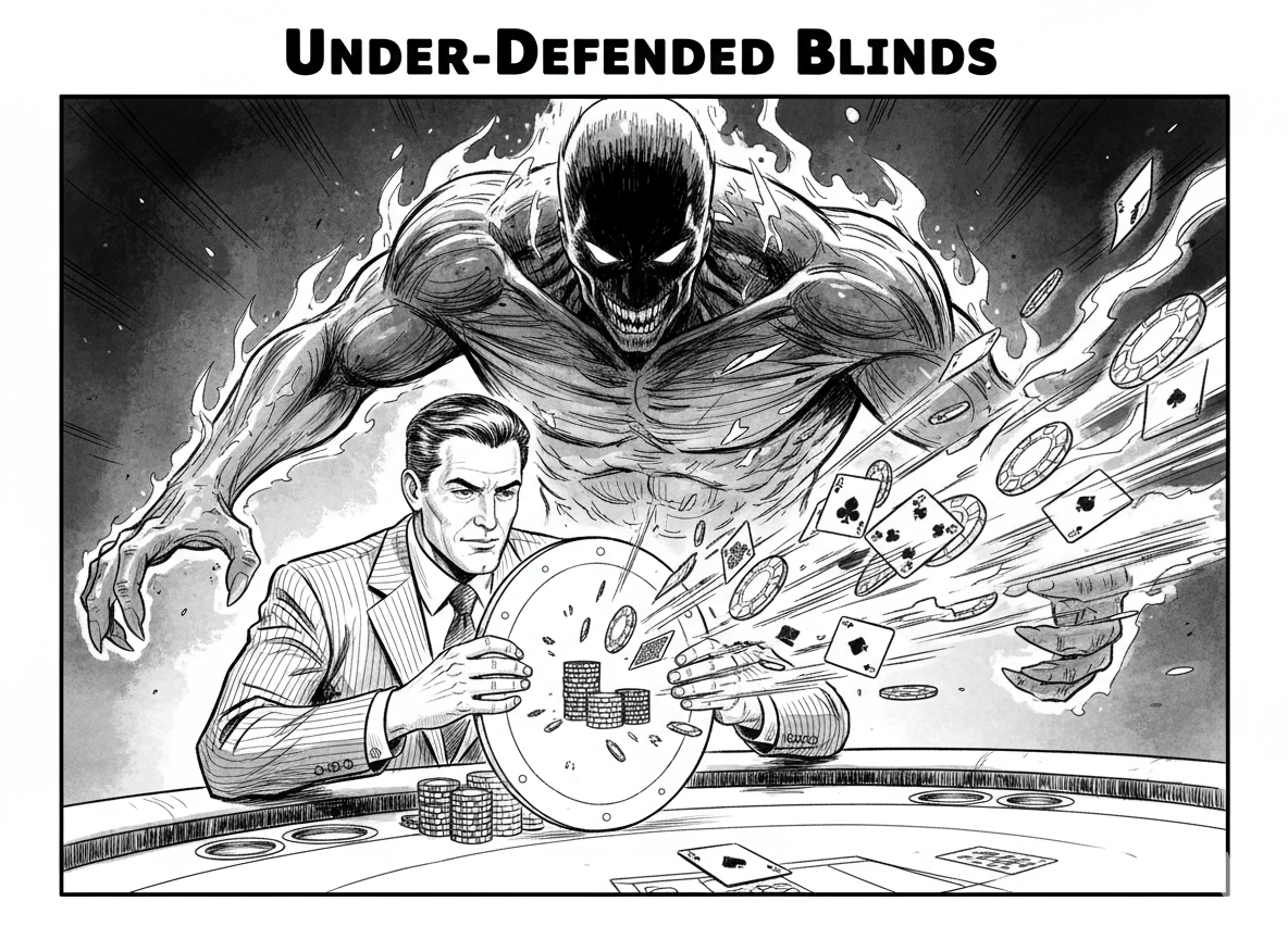 Under-Defended Blinds